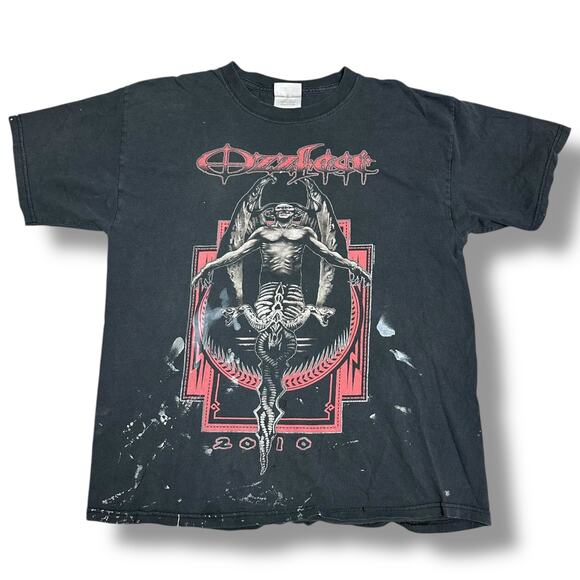 Vintage 2010 Ozzfest Tour Shirt Ozzy Osbourne Black Sabbath Metal Tee Sz L - Picture 1 of 6